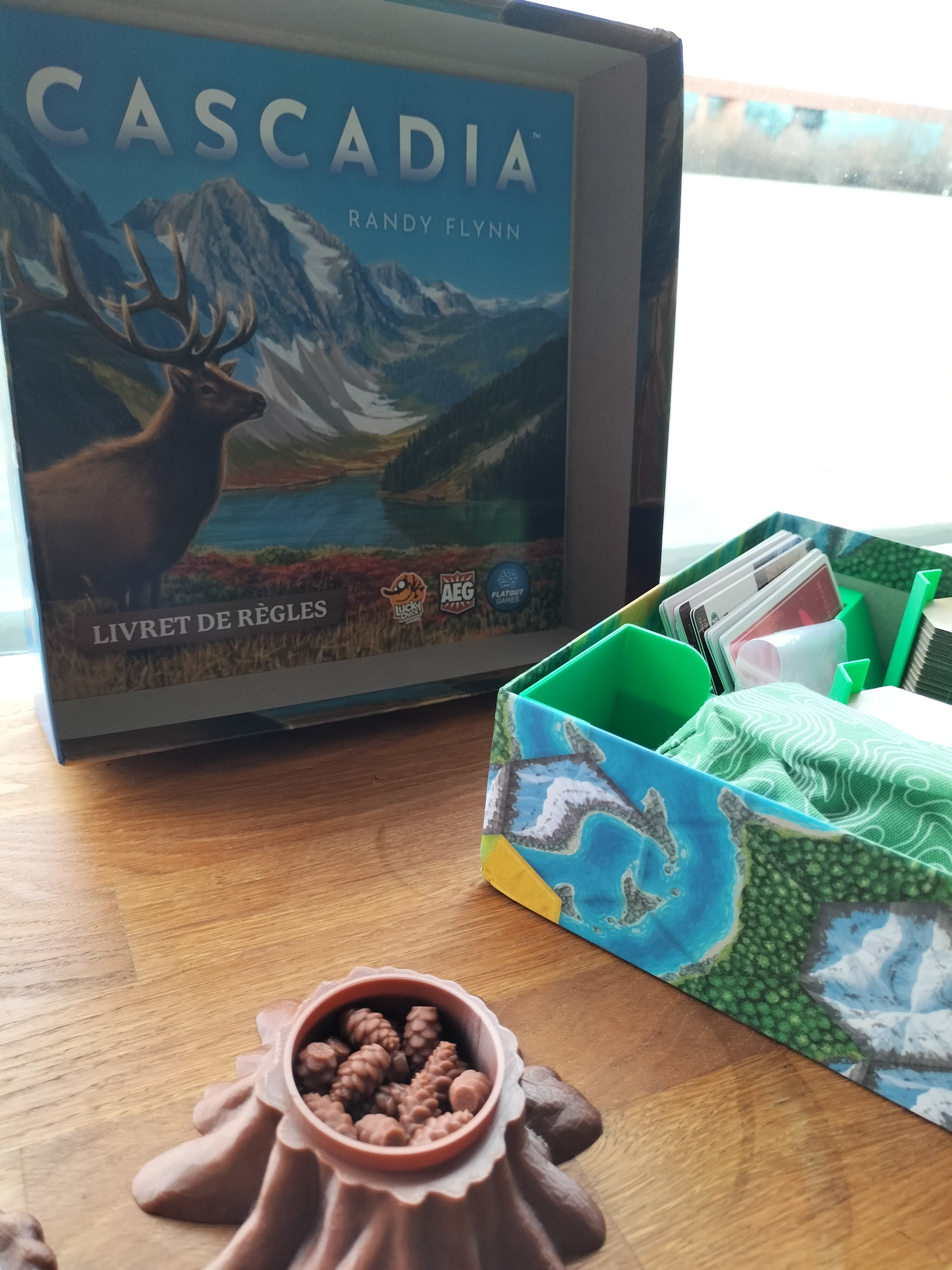 Insert et accessoires pour jeu de société Cascadia