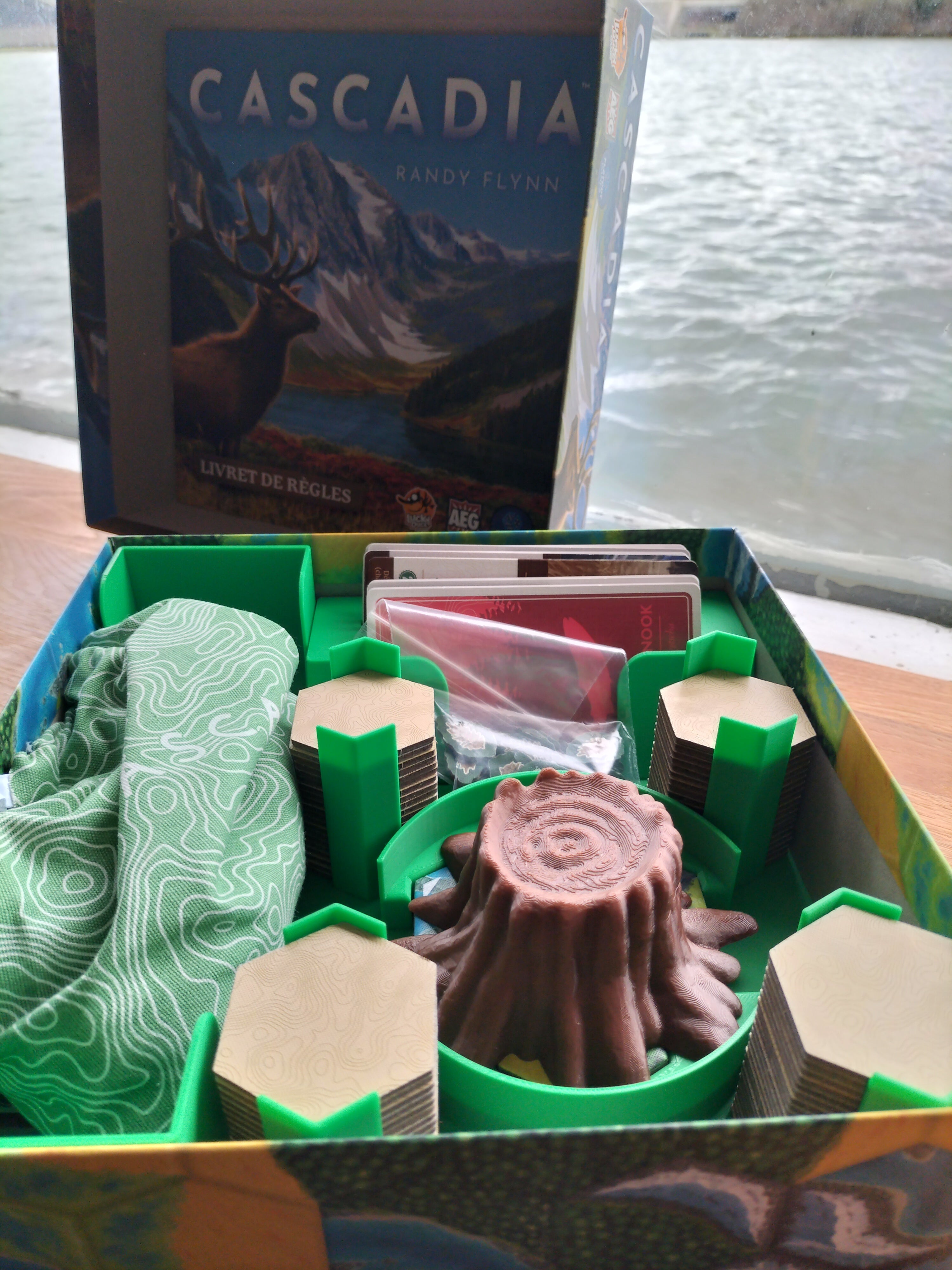 Insert et accessoires pour jeu de société Cascadia