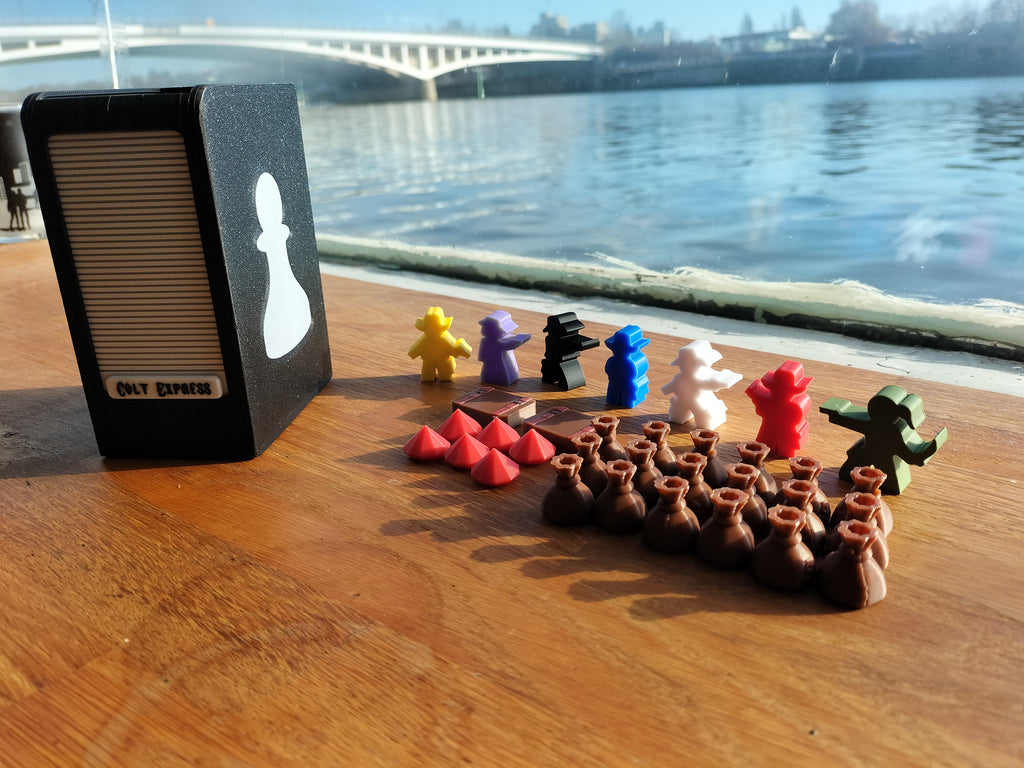 Insert et accessoires complets pour le jeu de société Colt Express